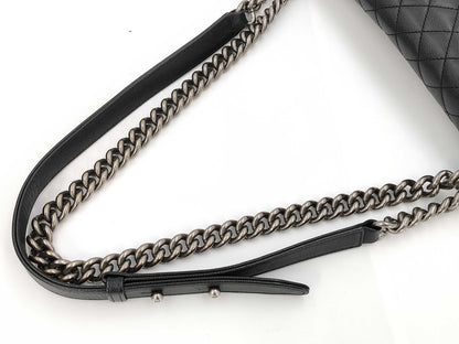 CHANEL Boy Chanel 25 Chain Shoulder Bag Black 26th Shoulder Bag