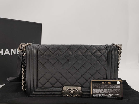 CHANEL Boy Chanel 25 Chain Shoulder Bag Black 26th Shoulder Bag