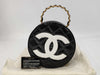 CHANEL CHANEL Matlasse Handbag Black x White Enamel Chain Handle/Gold Fittings 3rd Series Handbag