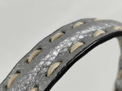 FENDI Cerelia/Peekaboo I.C. Small Handbag 8BN327-AJGM Silver Roman Leather Handbag