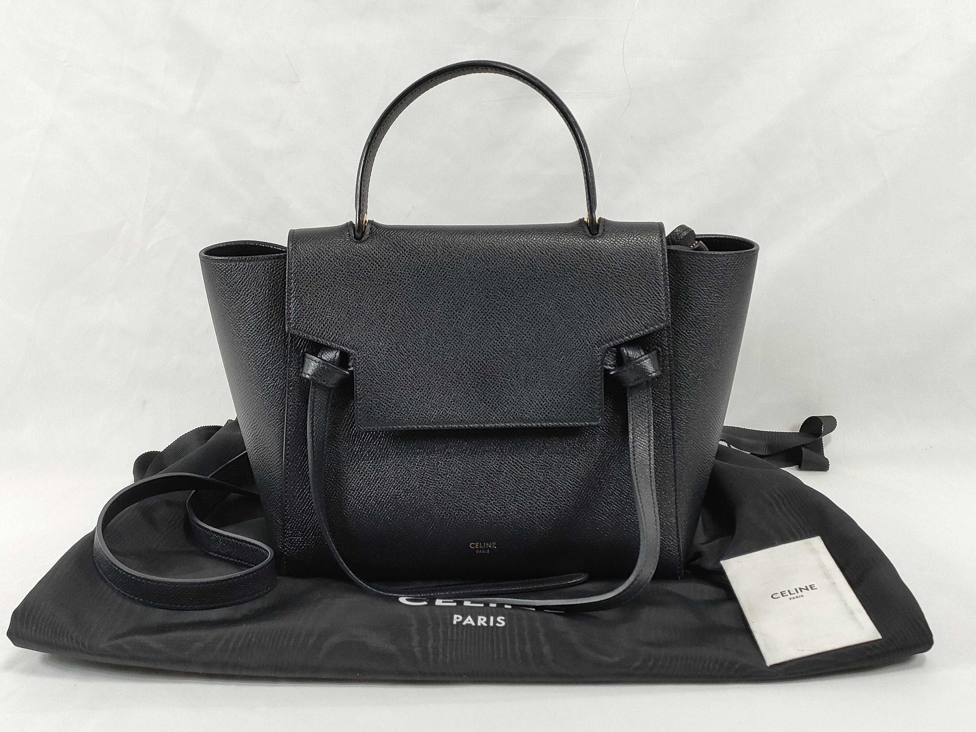 CELINE CELINE Belt Bag Micro Handbag 189153ZVA.38NO Black Grained Calfskin Handbag