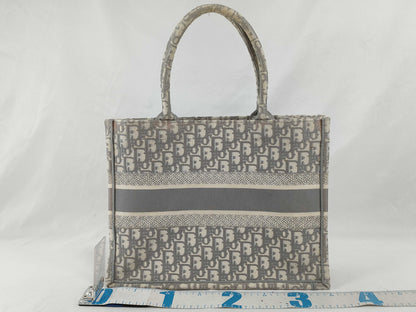 Dior DIOR/ChristianDior Book Tote Medium Bag/Old Small Tote Bag M1296ZRIW_M932 Grey Jacquard Tote Bag