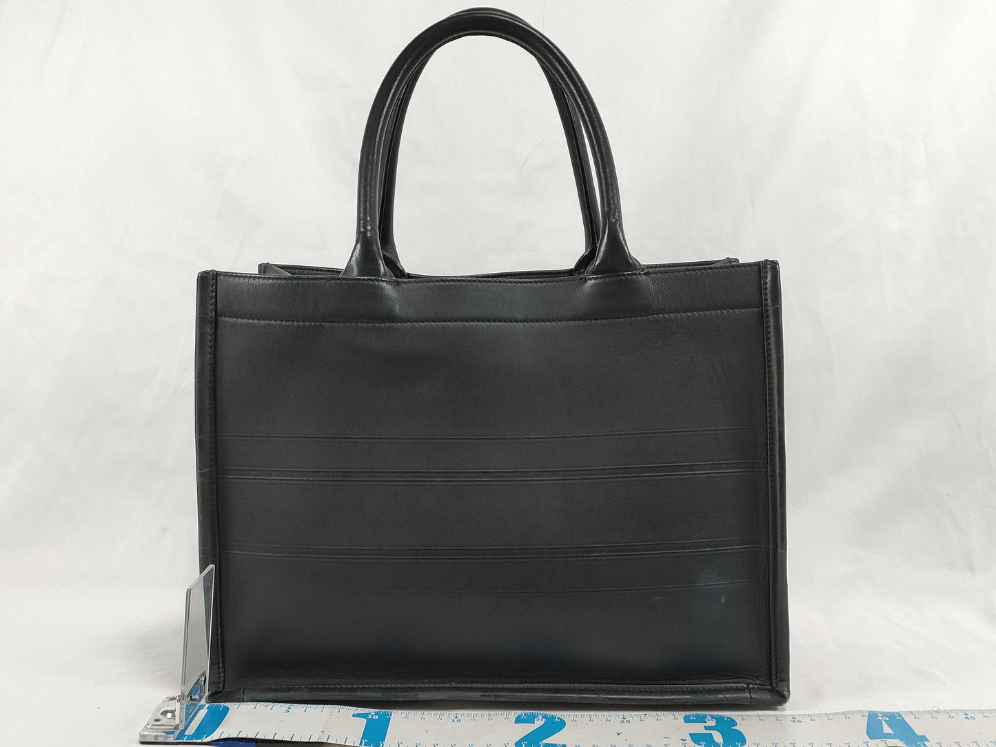 Dior DIOR/ChristianDior Book Tote Medium Bag/Old Small Tote Bag M1296ZGSB_M900 Black Calfskin Tote Bag