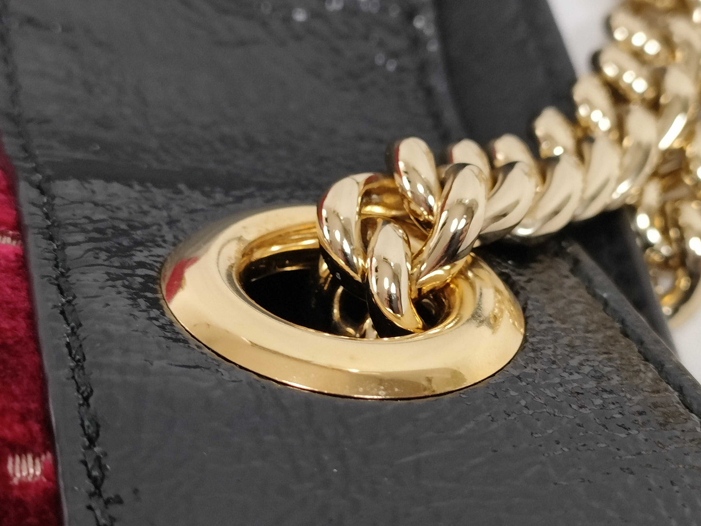 GUCCI GUCCI Raja Tote Bag 537219 Bordeaux x Black x Multi Velour x Leather Tote Bag