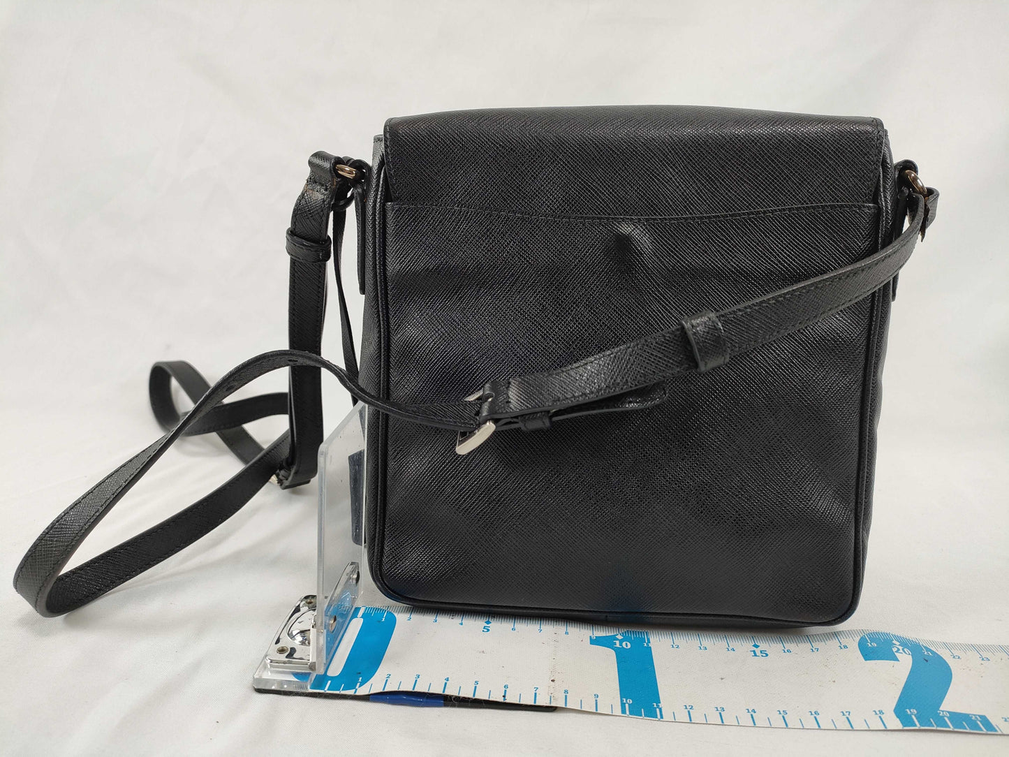 PRADA PRADA Shoulder Bag Black x Green x White Leather Shoulder Bag