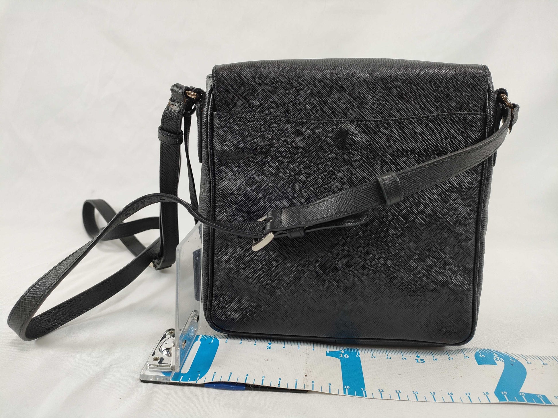 PRADA PRADA Shoulder Bag Black x Green x White Leather Shoulder Bag