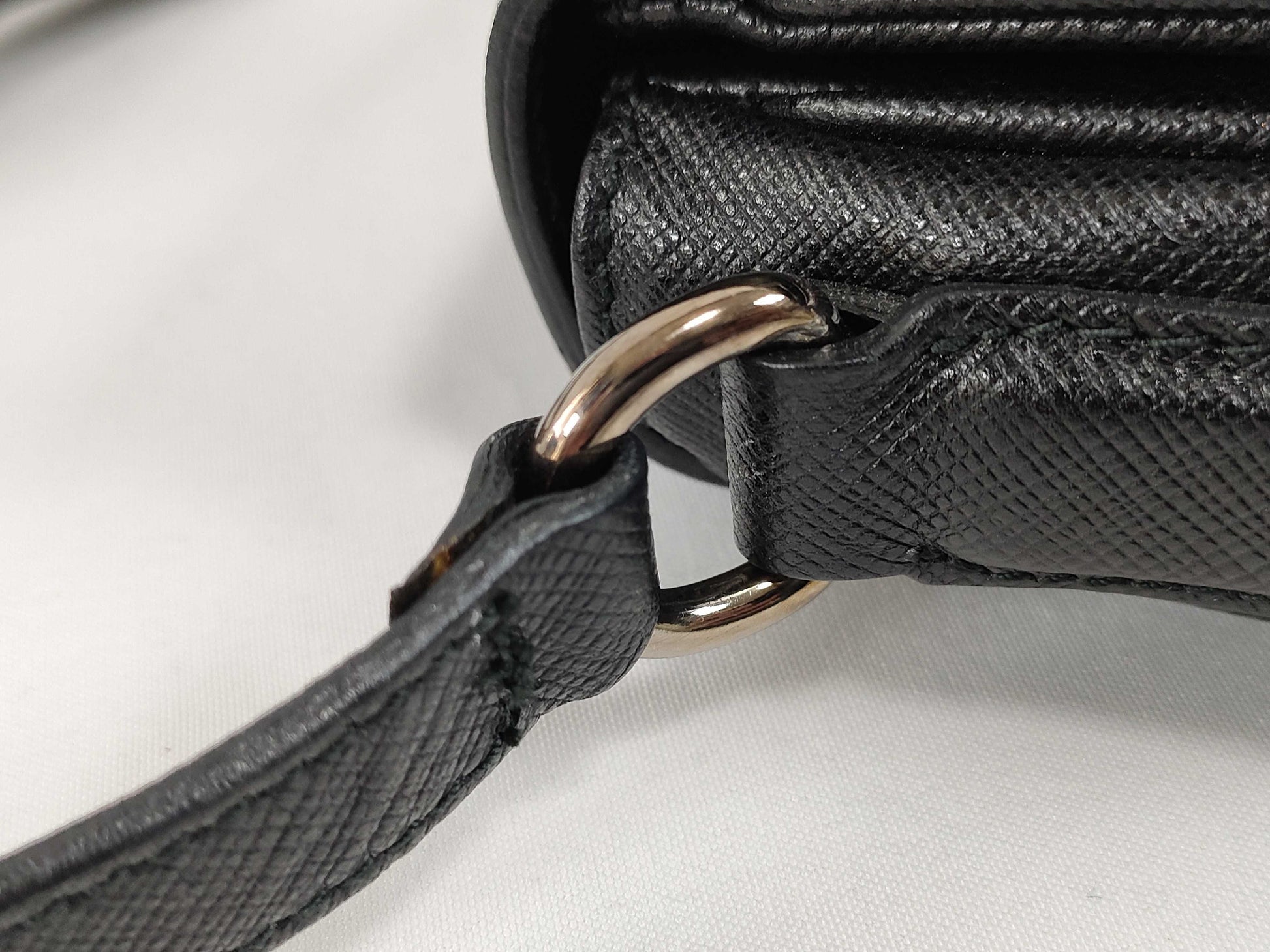 PRADA PRADA Shoulder Bag Black x Green x White Leather Shoulder Bag