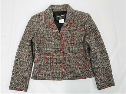 CHANEL Cropped Mixed Tweed Jacket, Authentic Japanese Product, 03P P21050V12428 #38