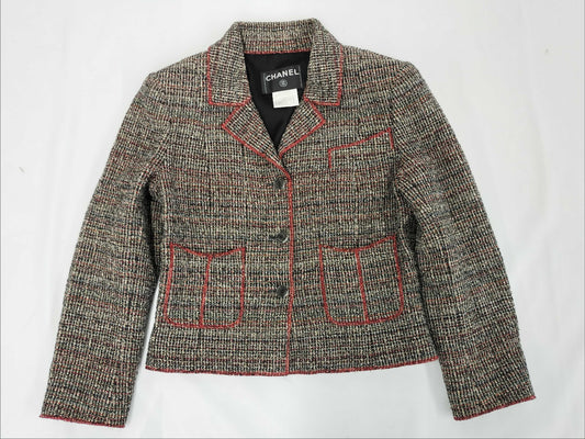 CHANEL Cropped Mixed Tweed Jacket, Authentic Japanese Product, 03P P21050V12428 #38