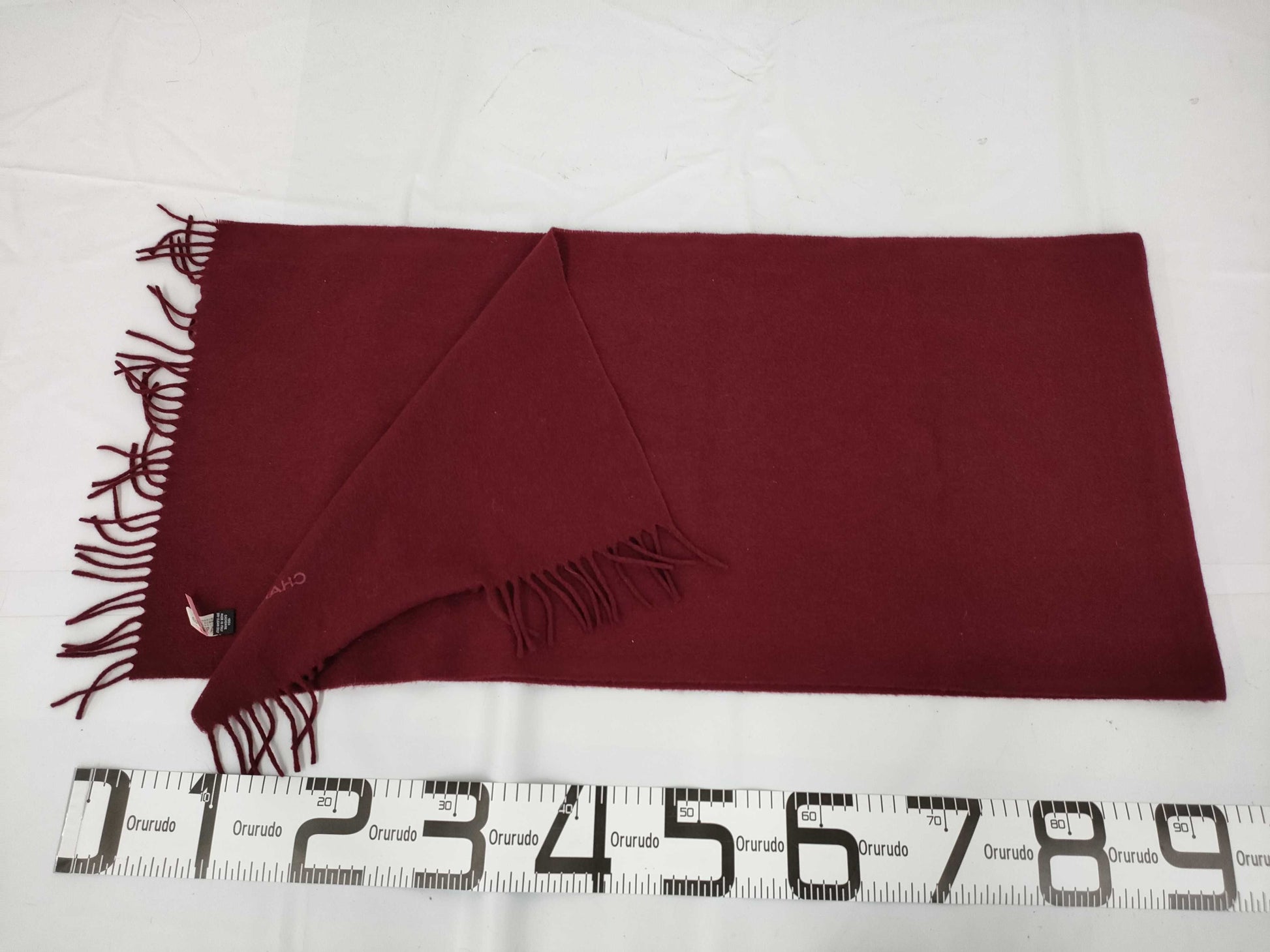 CHANEL Logo Bordeaux Muffler