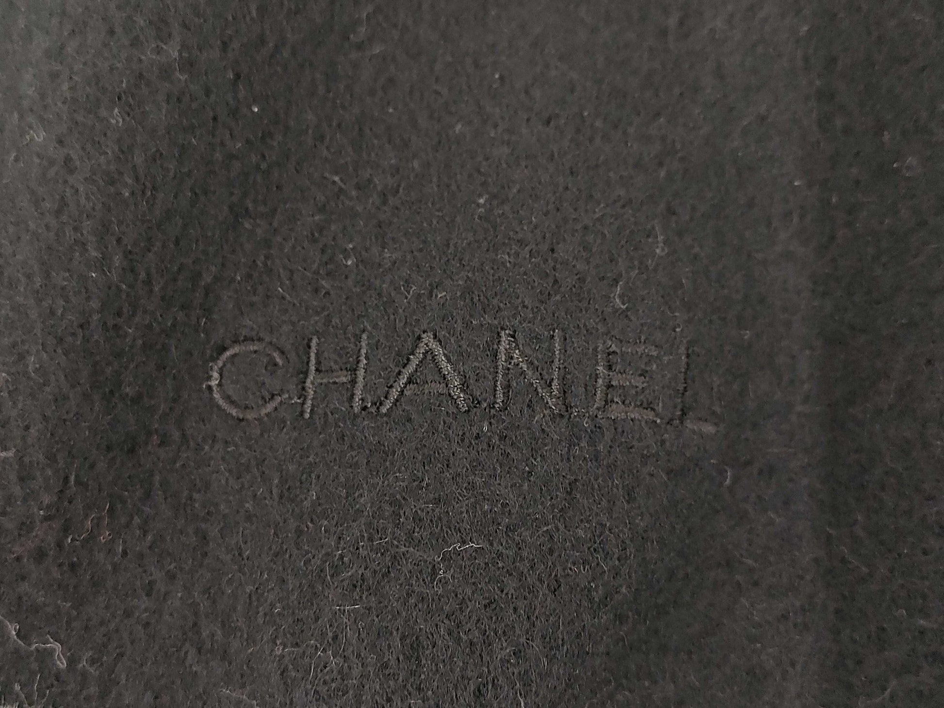 CHANEL Logo Black Muffler