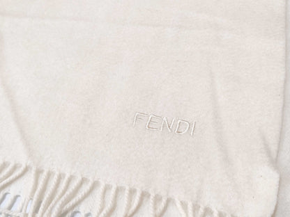 FENDI Fendi Logo Muffler White Muffler