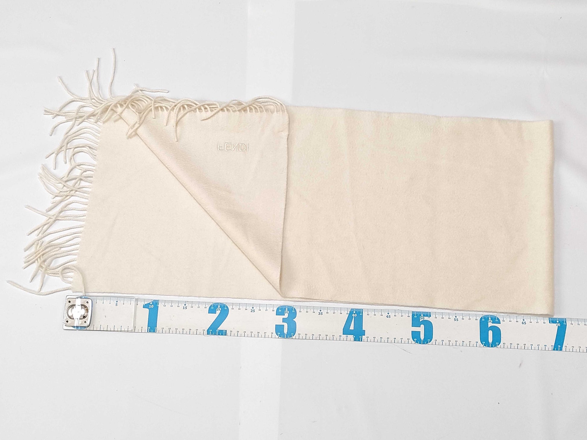 FENDI Fendi Logo Muffler White Muffler