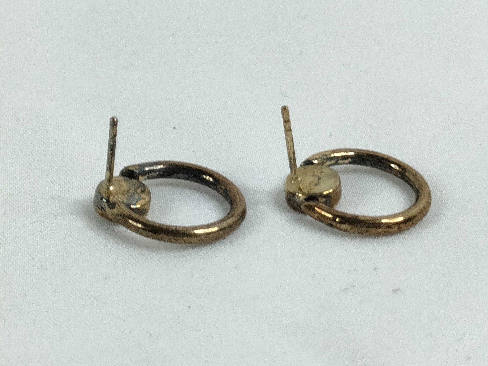 COACH Logo Rhinestone Hoop Earrings Earrings