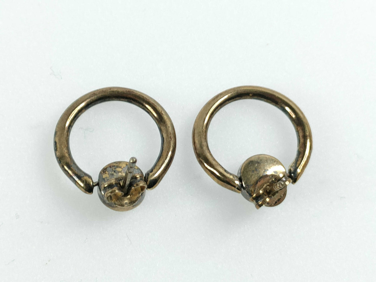 COACH Logo Rhinestone Hoop Earrings Earrings