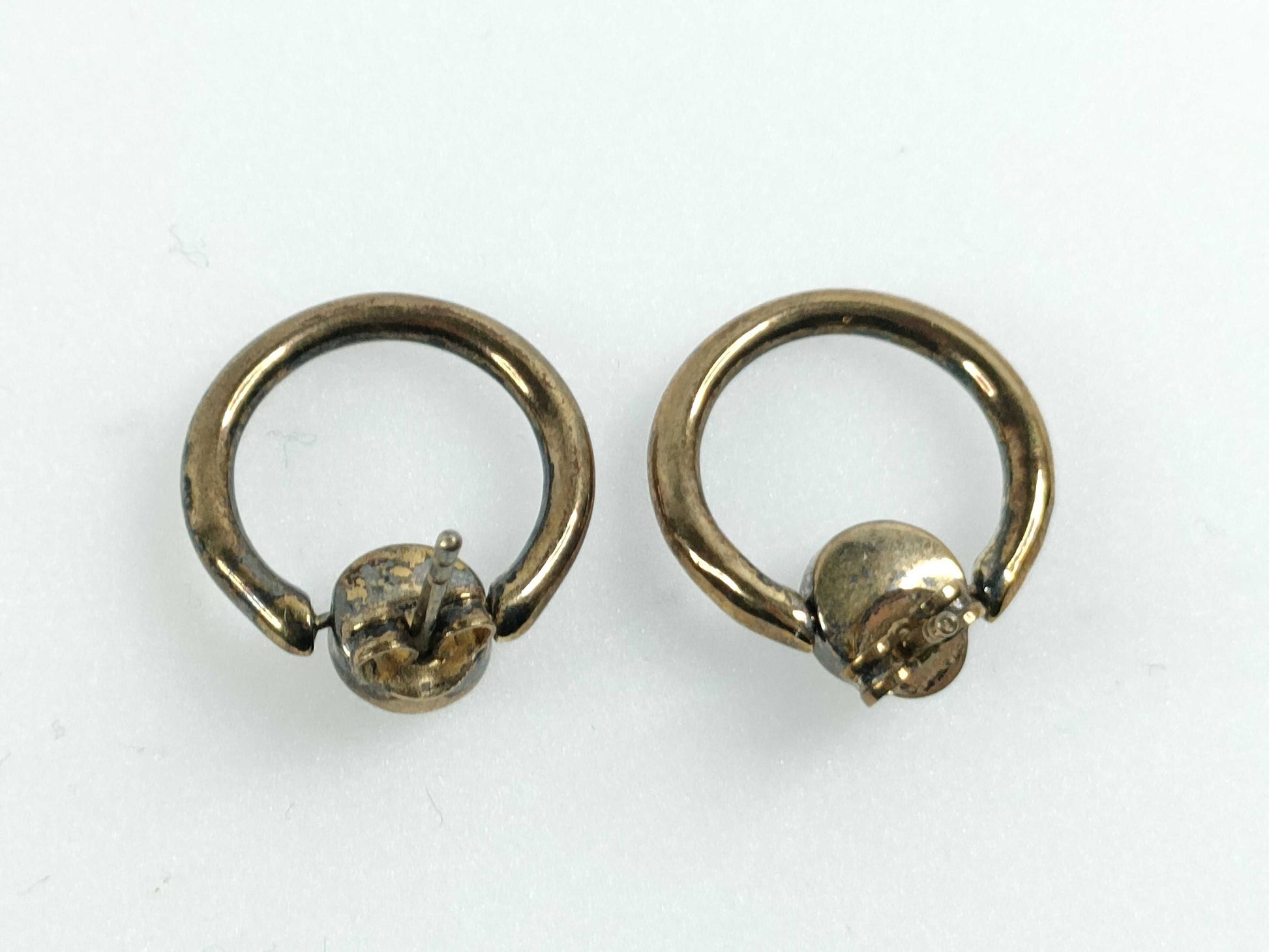 COACH Logo Rhinestone Hoop Earrings Earrings