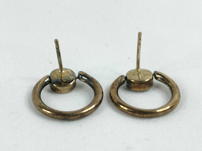 COACH Logo Rhinestone Hoop Earrings Earrings