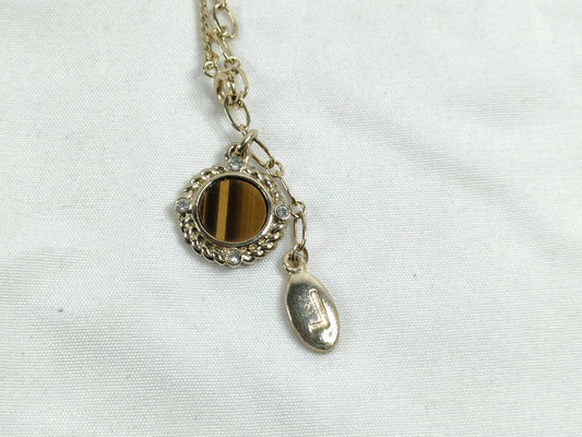 LANCEL Rhinestone Necklace Necklace