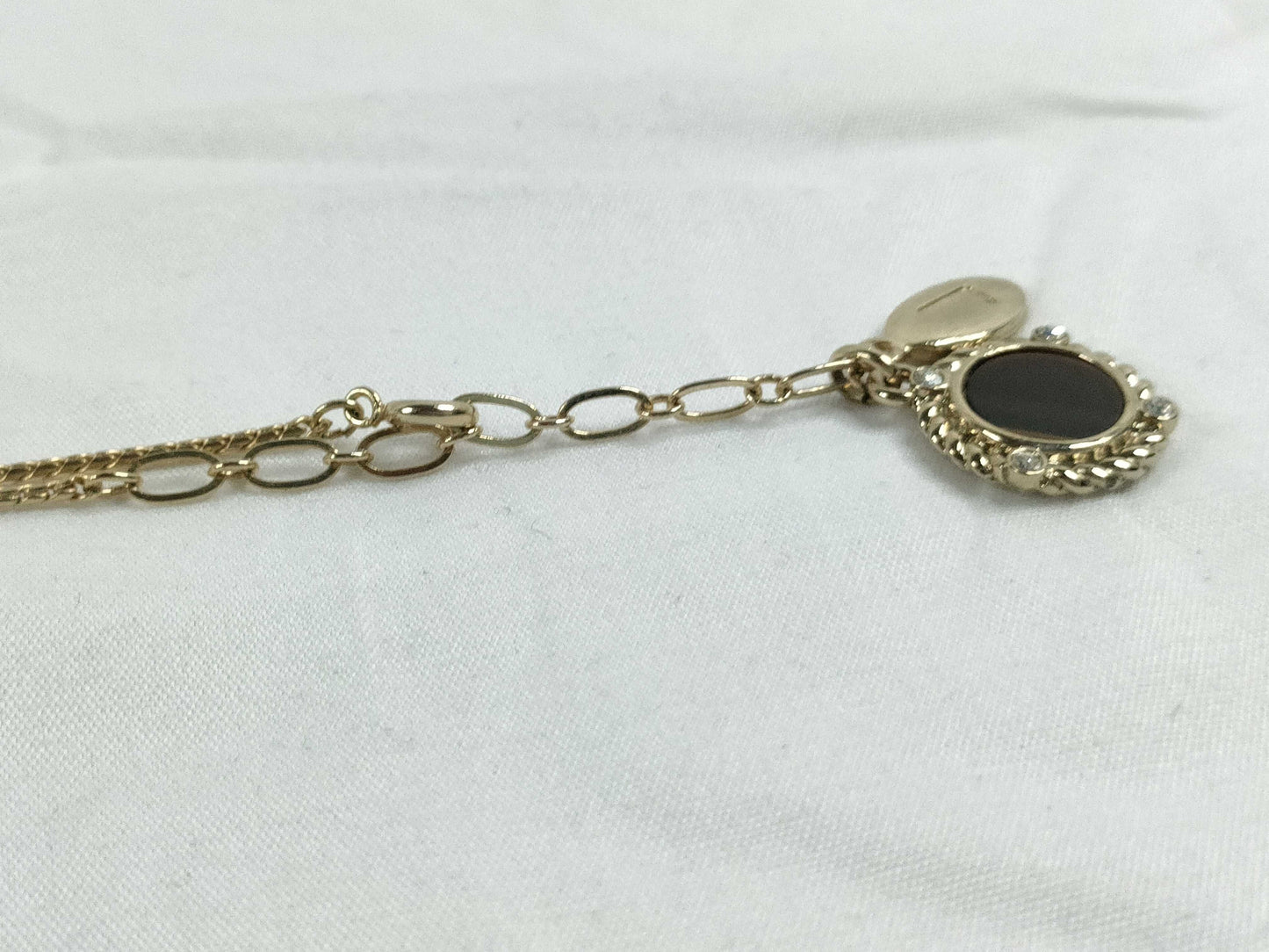 LANCEL Rhinestone Necklace Necklace