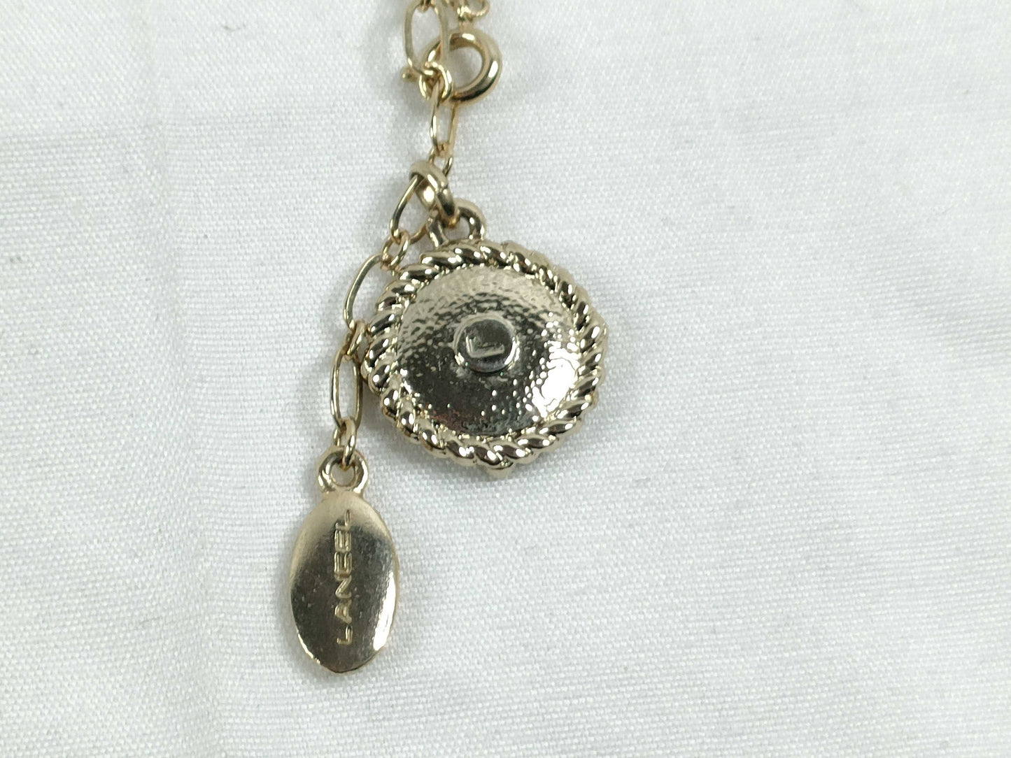 LANCEL Rhinestone Necklace Necklace