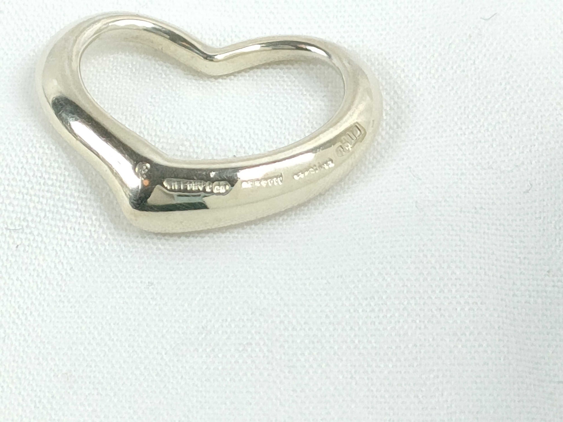 Tiffany&Co. Open Heart Tiffany SV925 Open Heart Necklace Top Pendant Top