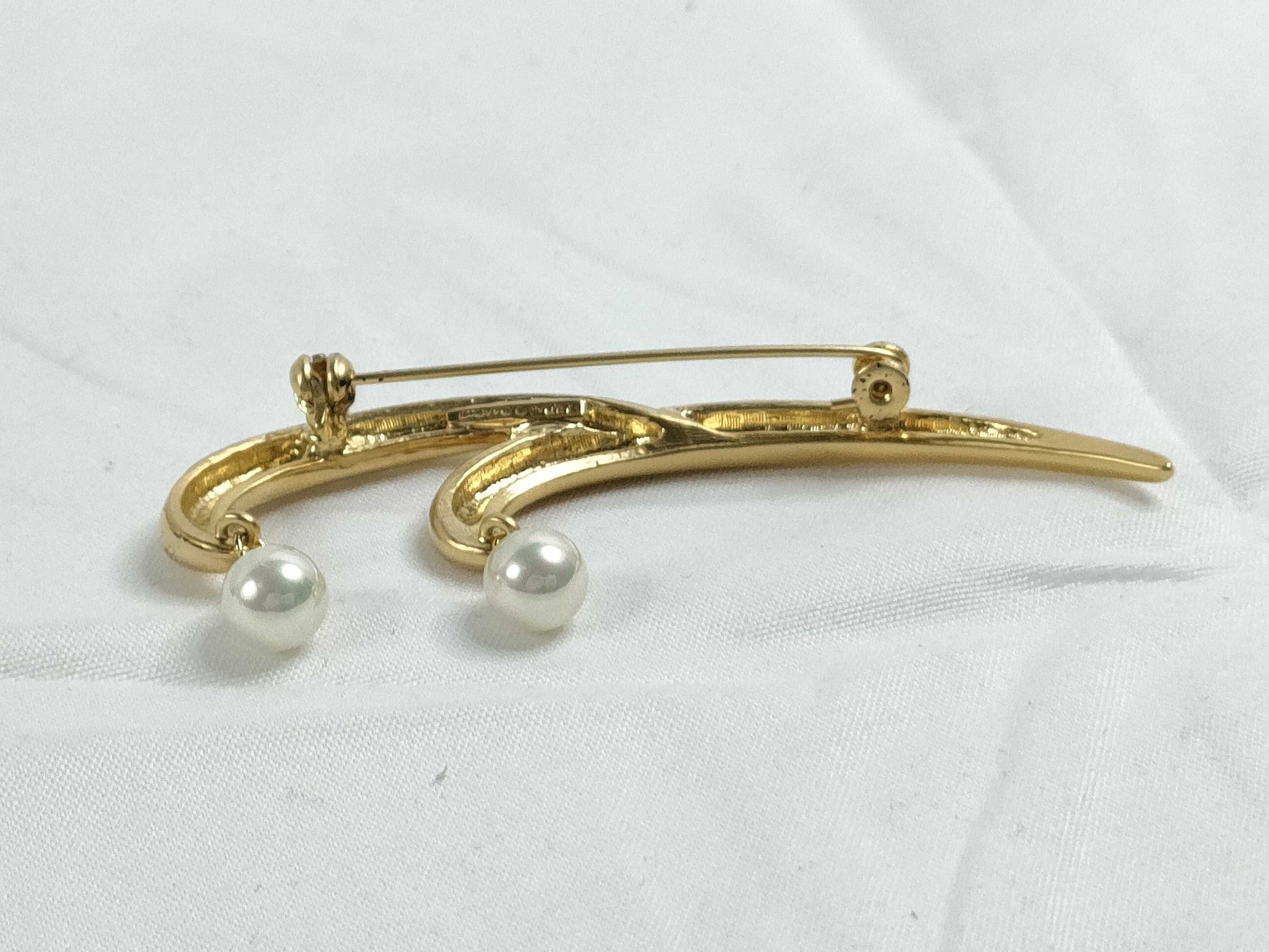 Pierre Cardin Faux Pearl Brooch Brooch