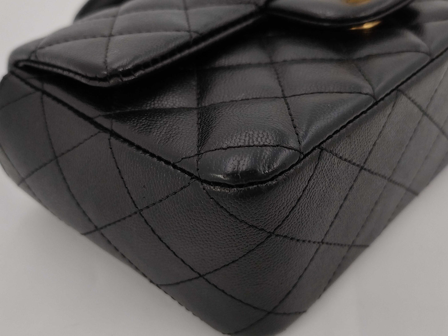 CHANEL CHANEL Top Handle Caviar Skin Gold Fittings 2way Handbag Chain Shoulder Bag Black Black 17th Shoulder Bag