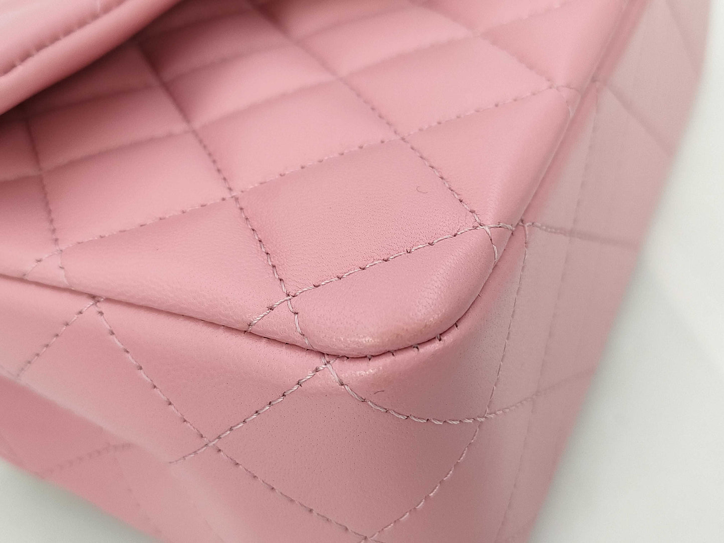 CHANEL Top Handle Lambskin Gold Hardware 2way Handbag Chain Shoulder Bag Serial Fittings Plate Pink Handbag