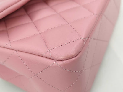 CHANEL Top Handle Lambskin Gold Hardware 2way Handbag Chain Shoulder Bag Serial Fittings Plate Pink Handbag