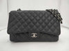 CHANEL Caviar Skin Matlasse Jumbo Shoulder Bag