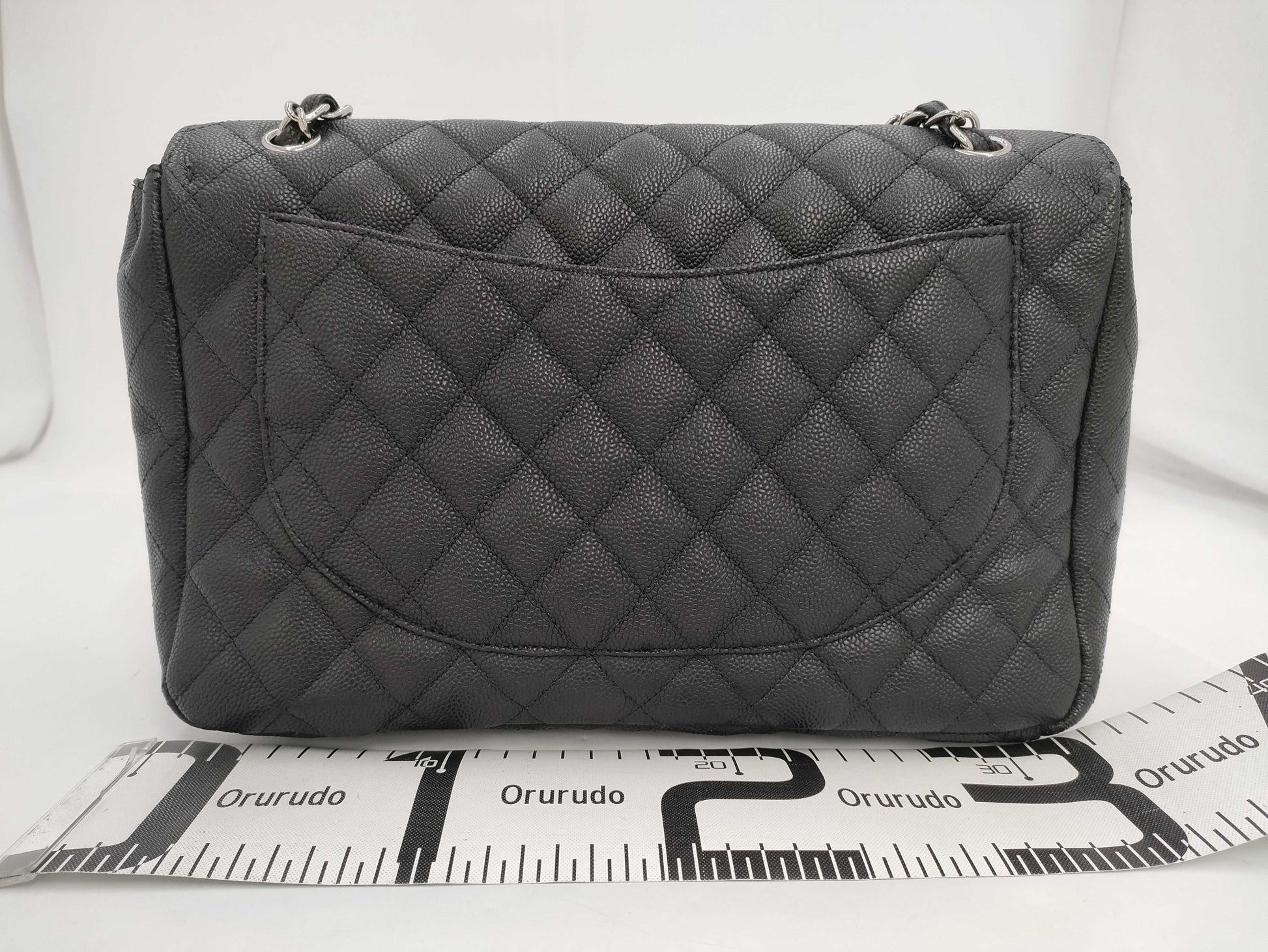 CHANEL Caviar Skin Matlasse Jumbo Shoulder Bag