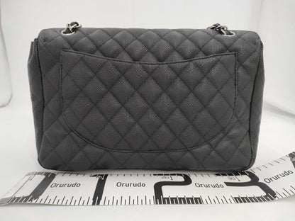 CHANEL Caviar Skin Matlasse Jumbo Shoulder Bag