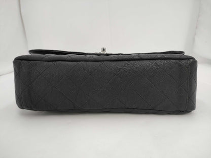 CHANEL Caviar Skin Matlasse Jumbo Shoulder Bag
