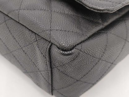CHANEL Caviar Skin Matlasse Jumbo Shoulder Bag