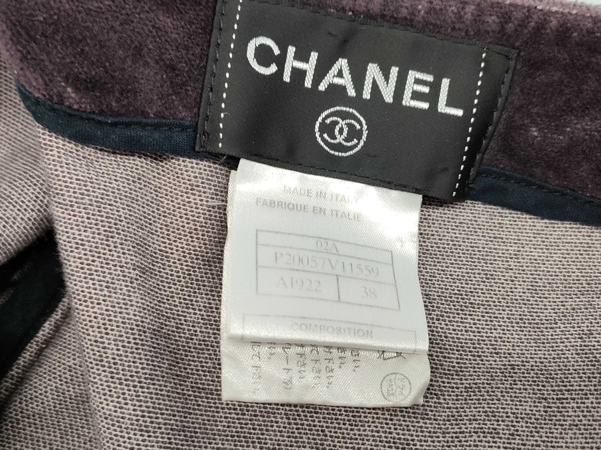 CHANEL CHANEL Jacket P20057V11559 #38 Velvet Coco Mark Button Top Jacket