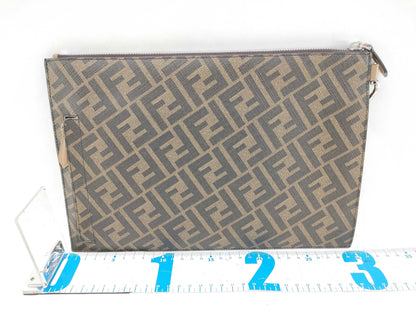 FENDI Zucca Fendi Clutch Bag 7N0110 Diagonal Slim Flat Clutch Bag