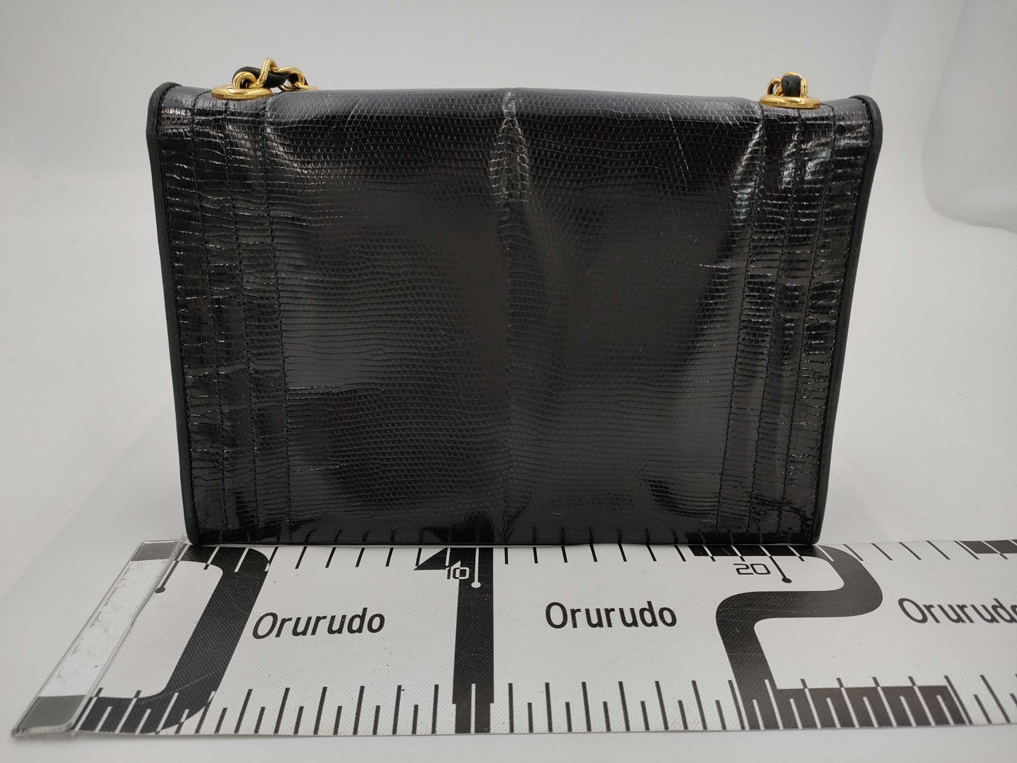 CHANEL Lizard Matlasse Shoulder Bag