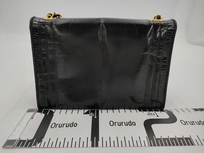 CHANEL Lizard Matlasse Shoulder Bag