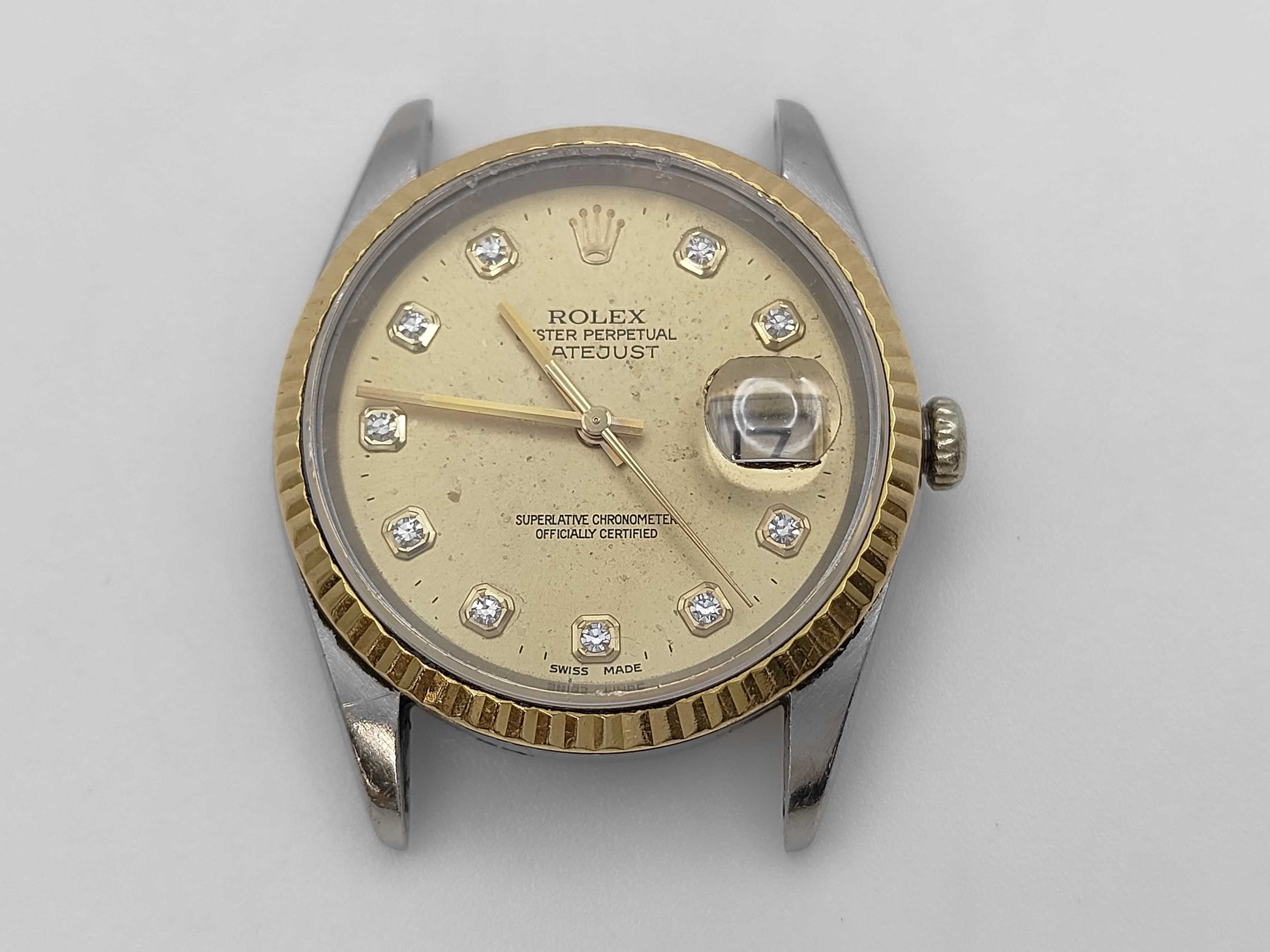 ROLEX 16233G T168193 Champagne Dial Immovable Men's Watch