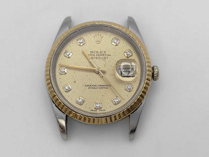 ROLEX 16233G T168193 Champagne Dial Immovable Men's Watch