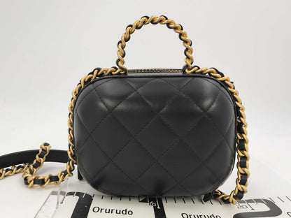 CHANEL Top Handle Small Vanity 2WAY Shoulder Bag