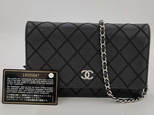 CHANEL Wild Stitch Chain Wallet Shoulder Bag