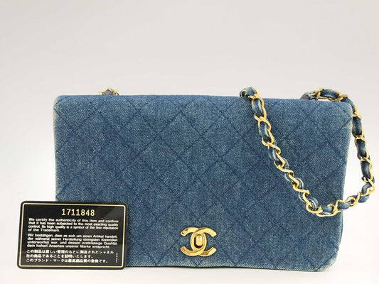 CHANEL Denim Full Flap Shoulder Bag Shoulder Bag