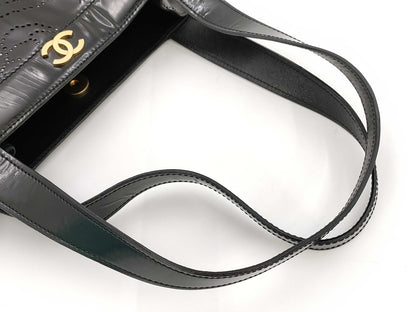 CHANEL Camellia Tote Patent Leather Tote Bag