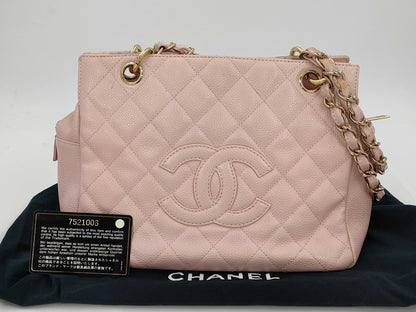 CHANEL Caviar Skin Chain Hand Shoulder Bag