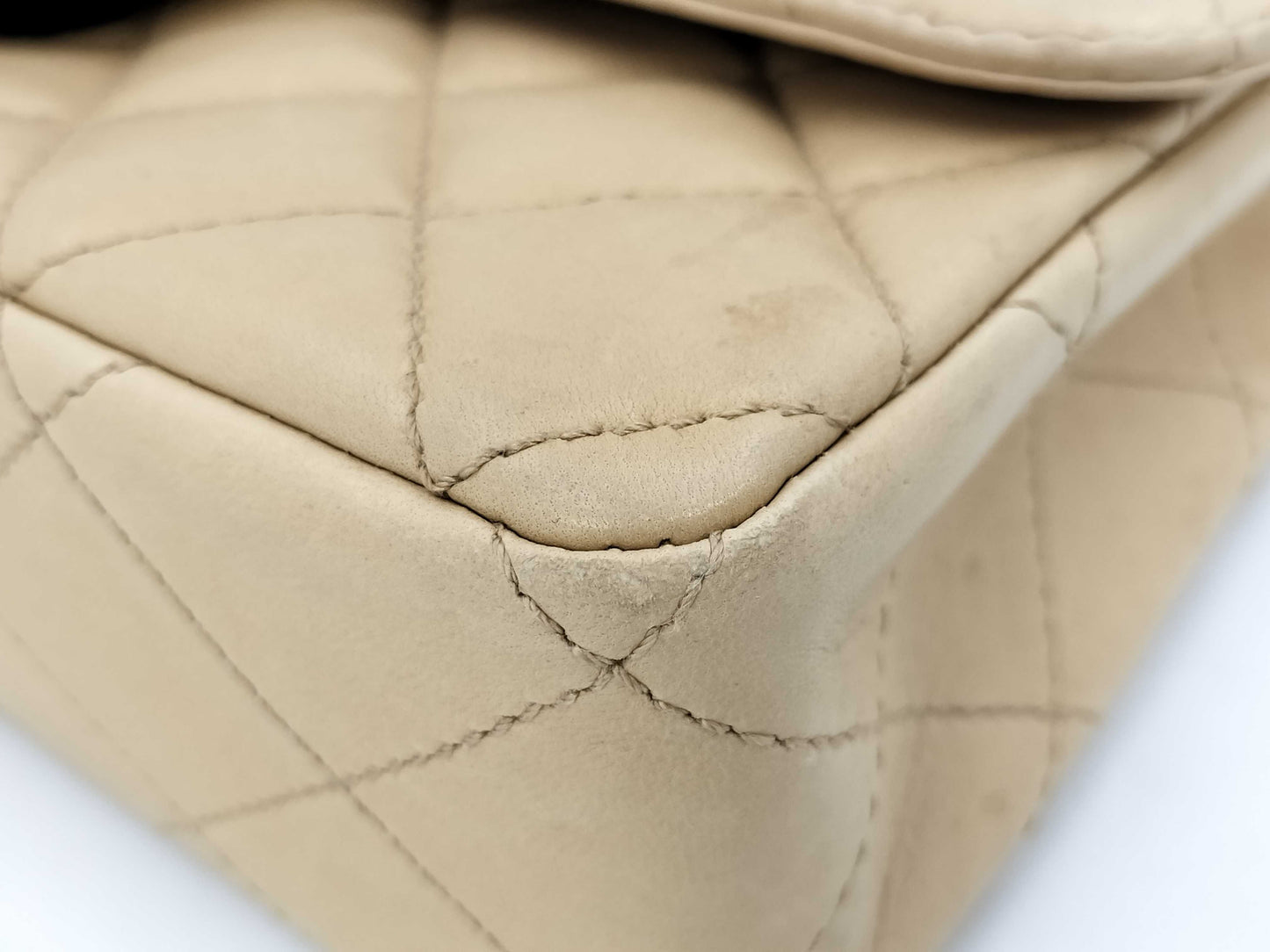 CHANEL Plastic Chain Shoulder Lamb Skin Shoulder Bag