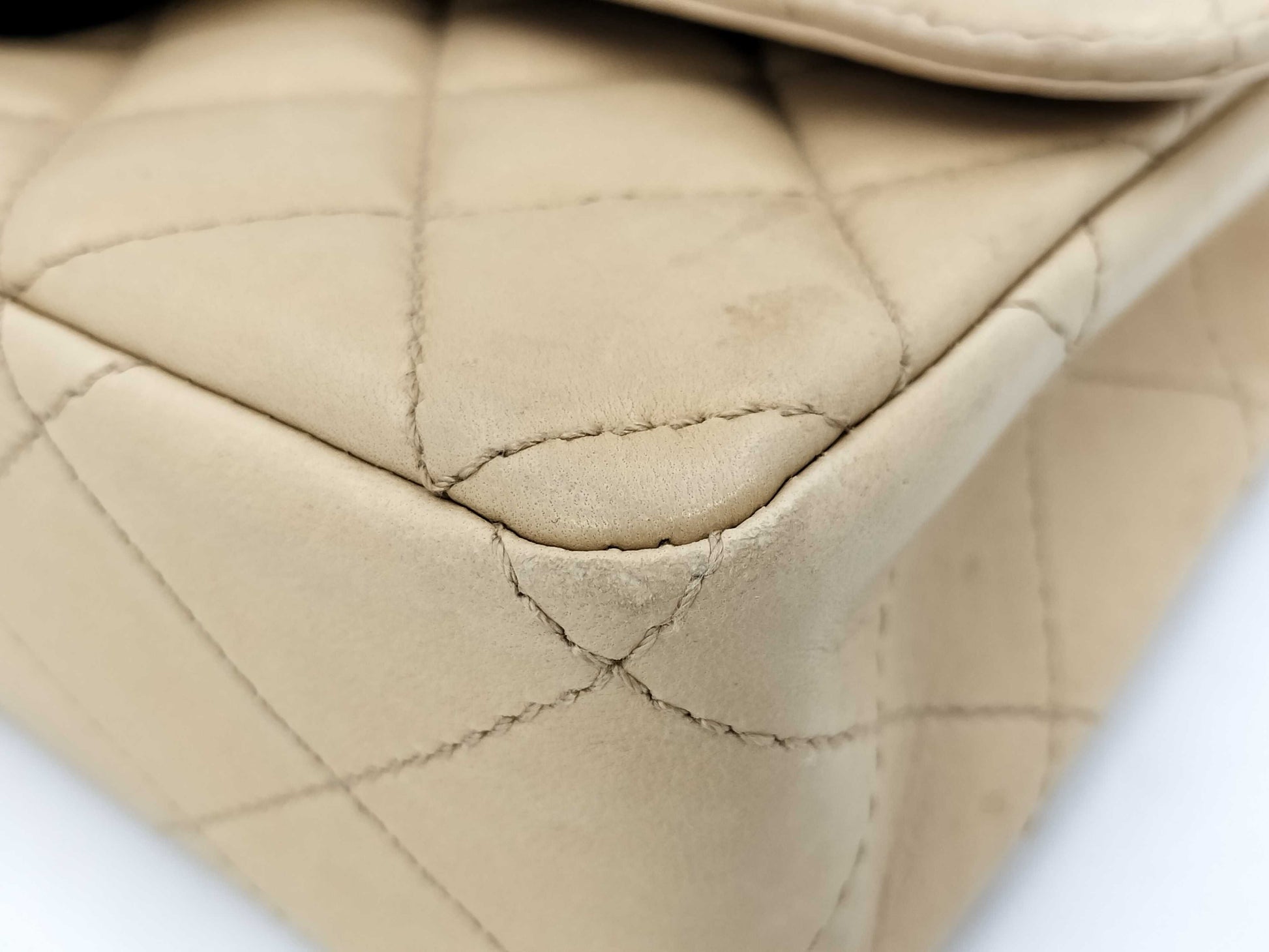 CHANEL Plastic Chain Shoulder Lamb Skin Shoulder Bag