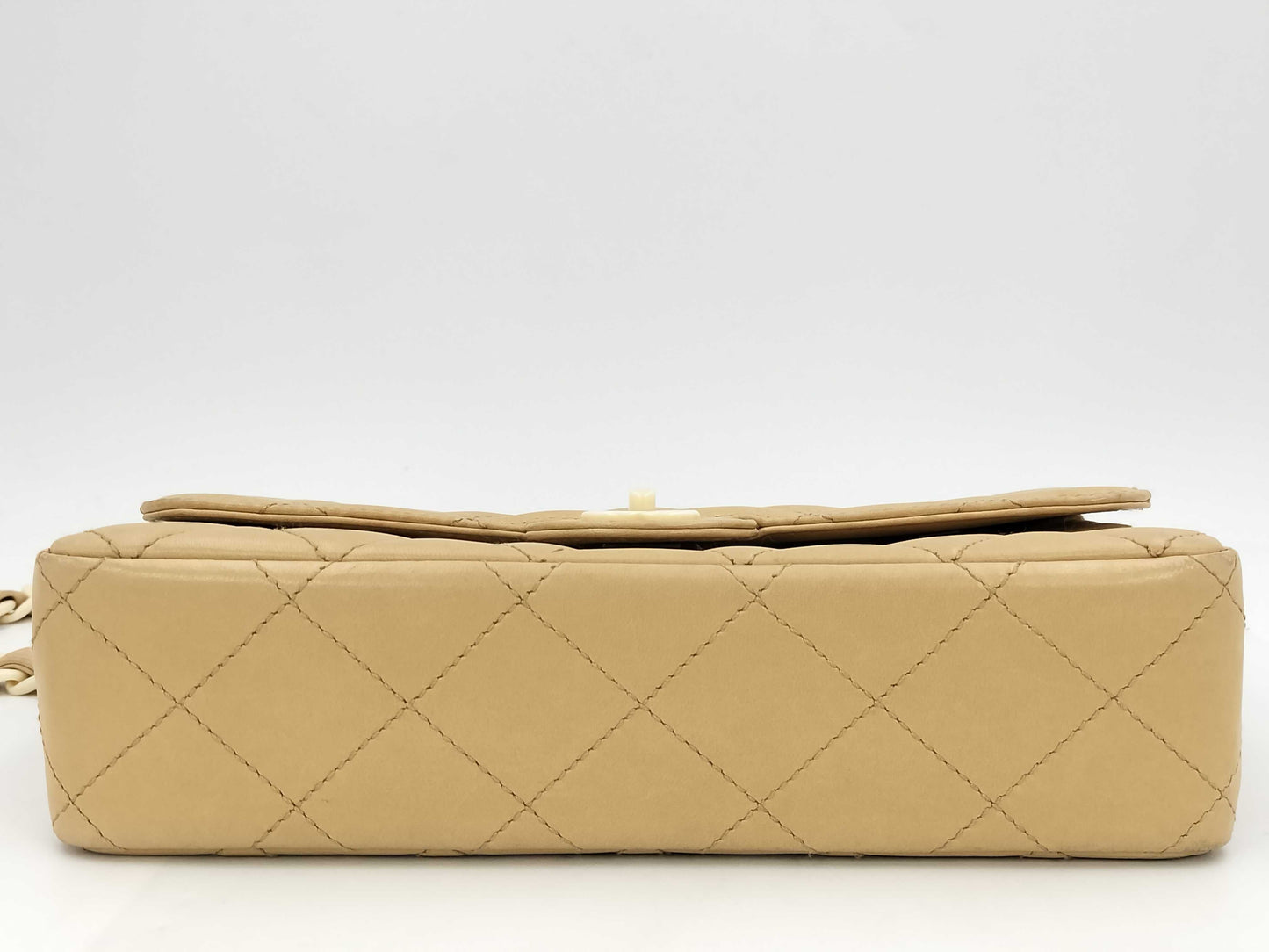 CHANEL Plastic Chain Shoulder Lamb Skin Shoulder Bag