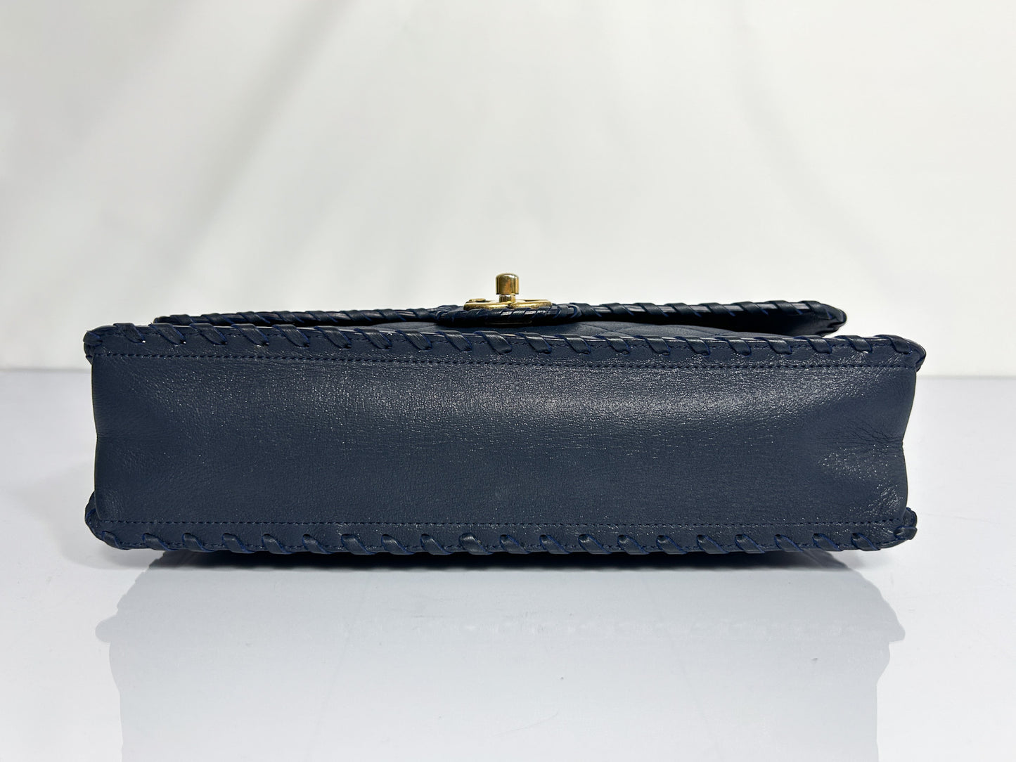 CHANEL Matlasse Chain Shoulder Calf Navy 21st Series with Sticker/Card Shoulder Bag