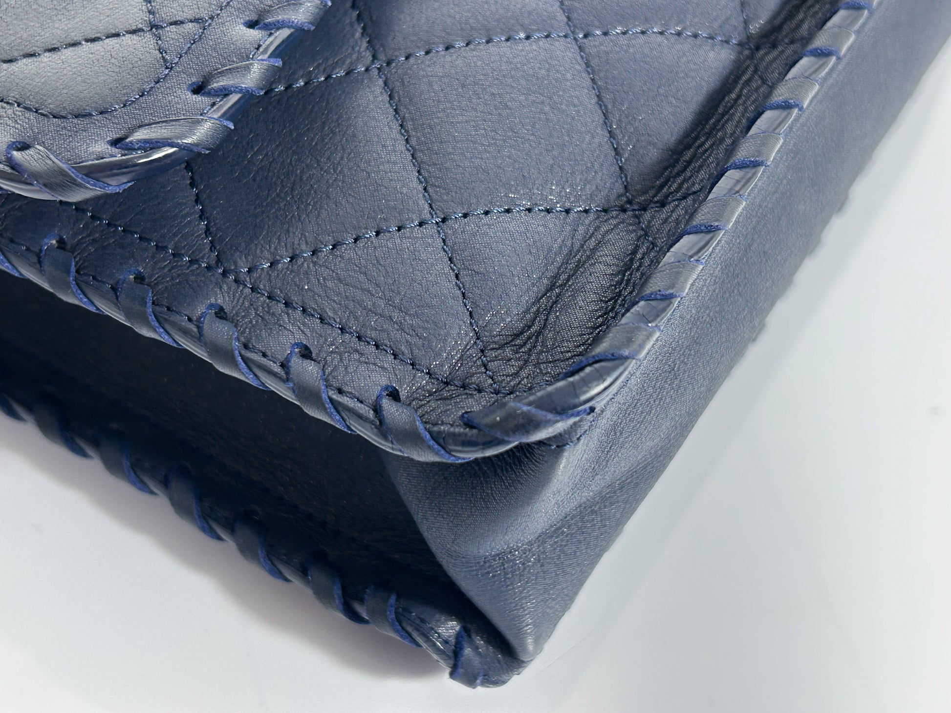 CHANEL Matlasse Chain Shoulder Calf Navy 21st Series with Sticker/Card Shoulder Bag